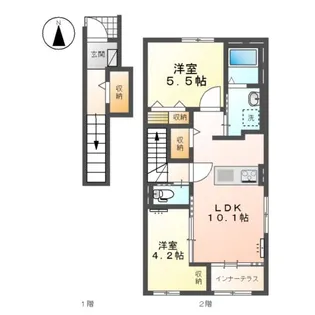 ラヴィソント【2階】の間取り