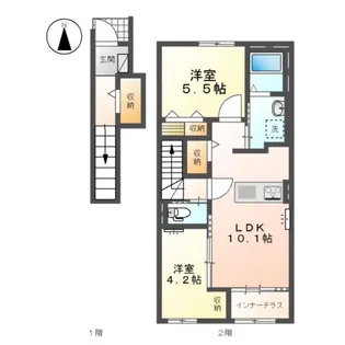 ラヴィソント【2階】の間取り