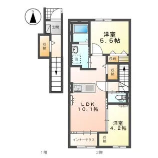 ラヴィソント【2階】の間取り