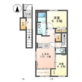 ラヴィソント【2階】の間取り