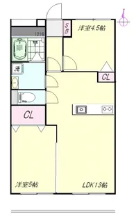 山地マンション【3階】の間取り