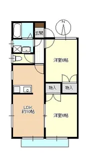 コーポ・ロゼ【2階】の間取り