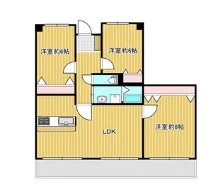 サーパス東島田【7階】の間取り