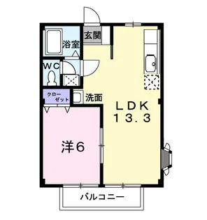 ハイツ運動公園【1階】の間取り