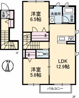 ウッディパレス【2階】の間取り