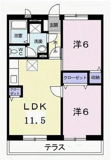 サニースポットB【1階】の間取り