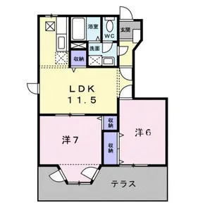 サンフラワーハセイ【1階】の間取り