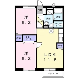 サニースポットB【2階】の間取り