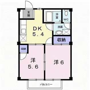 サンシティ臼井 B【2階】の間取り