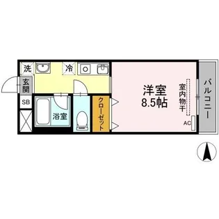 マメゾン三野【3階】の間取り