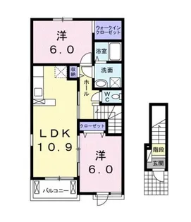 エスペランザ【2階】の間取り
