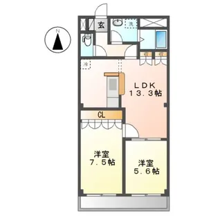 サンフィールド【2階】の間取り