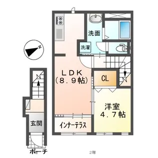 フィールドアップ雅【2階】の間取り