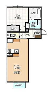 ハートフル新保【1階】の間取り