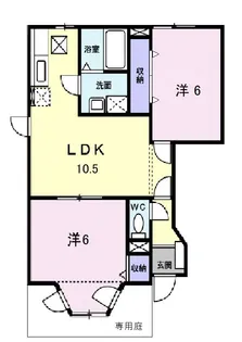 マスカット若宮【1階】の間取り