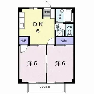 シティハイツ新地【2階】の間取り