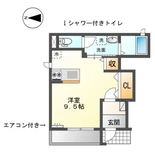 ヒラトミ荘【1階】の間取り