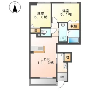 アクアグラン【1階】の間取り