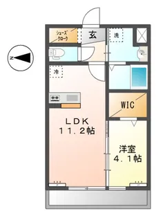 プレステージ 庭瀬Ⅱ【1階】の間取り