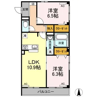 ラフォーレF【3階】の間取り