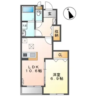 ヴィラ フェリーチェ【1階】の間取り