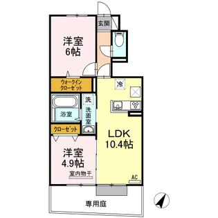 ソレイユ A棟【1階】の間取り