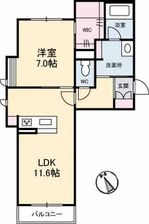 シャーメゾンコンソラータ【2階】の間取り