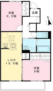 ユアメゾン益野 A【102号室号室】の間取り