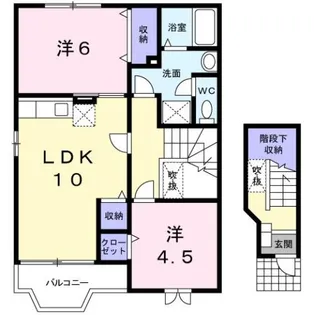 カーサ B【2階】の間取り
