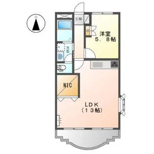 プリベール花尻【2階】の間取り