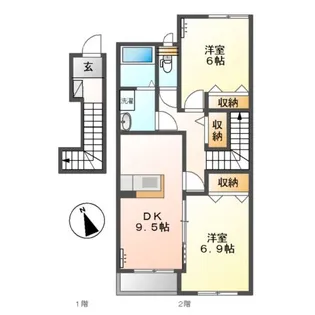 ヴィラ フェリーチェ【2階】の間取り