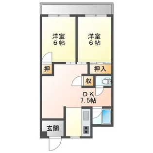 大供マンション【2階】の間取り