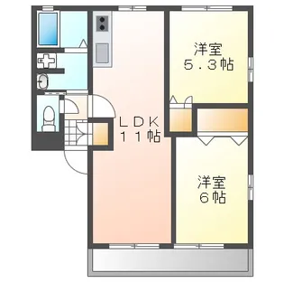 ファミーユC 【2階】の間取り
