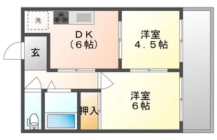 カーサ後楽園【2階】の間取り