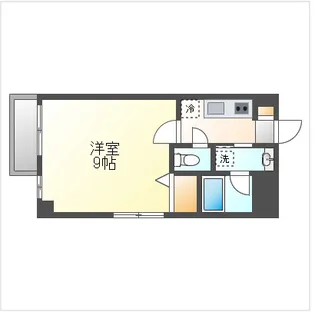 月光 岡山市役所前【6階】の間取り
