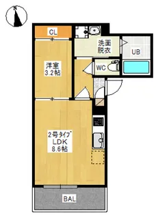 REGALEST LB 下伊福【3階】の間取り