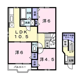 ヴィラ フォーレスト A【2階】の間取り