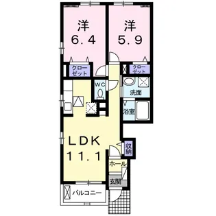 イルフィオーレA【1階】の間取り