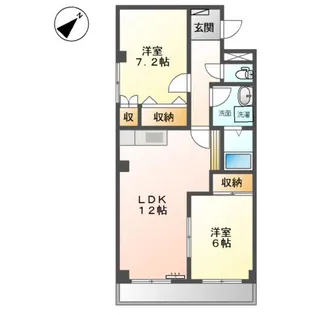 サンピア大福【1階】の間取り