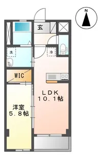 ボナール・ディアコート【1階】の間取り