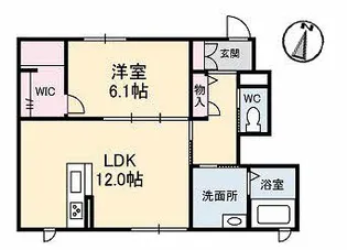 ベルメゾン新屋敷【1階】の間取り