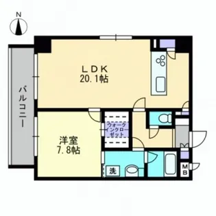 ハアラン表町【6階】の間取り