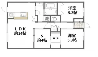 サーパス大元東公園【1階】の間取り