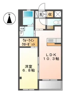ベレッツァ久米【2階】の間取り