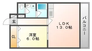 山陽マンション【4階】の間取り