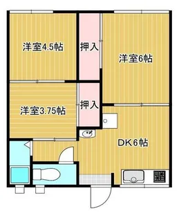 朝日コーポA棟【2階】の間取り