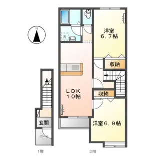 エスペランサ山崎【2階】の間取り