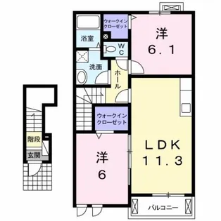 アルモニー和気【2階】の間取り