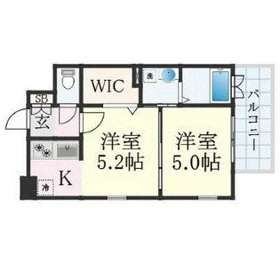 Green Trail Park Nishigawa【301号室】の間取り