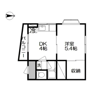 サンロード津高【211号室】の間取り